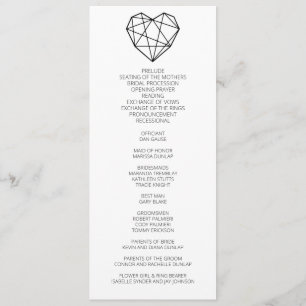 Heartstrings Wedding Program Programme