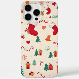 heartwarming Christmas pattern iPhone 16 Pro Max Case