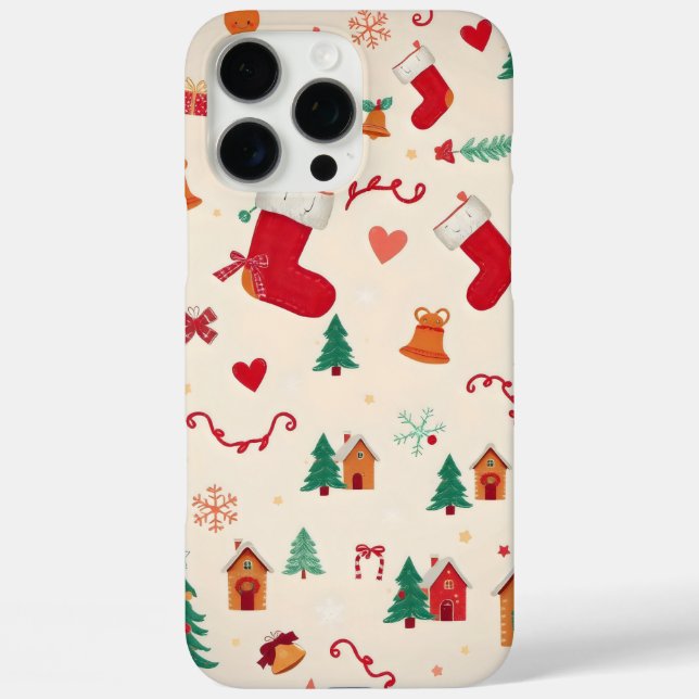 heartwarming Christmas pattern Case-Mate iPhone Case (Back)