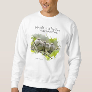 Heartwarming Cute Bushtits Songbirds Family Photo Sweatshirt