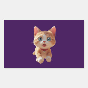 Heartwarming Cuteness – Paws That Melt Souls Rectangular Sticker