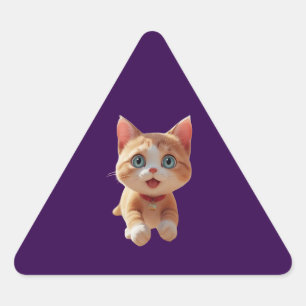 Heartwarming Cuteness – Paws That Melt Souls Triangle Sticker