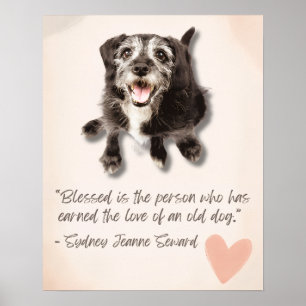 Heartwarming Dog Poster, Pet Lovers Decor, Senior  Poster