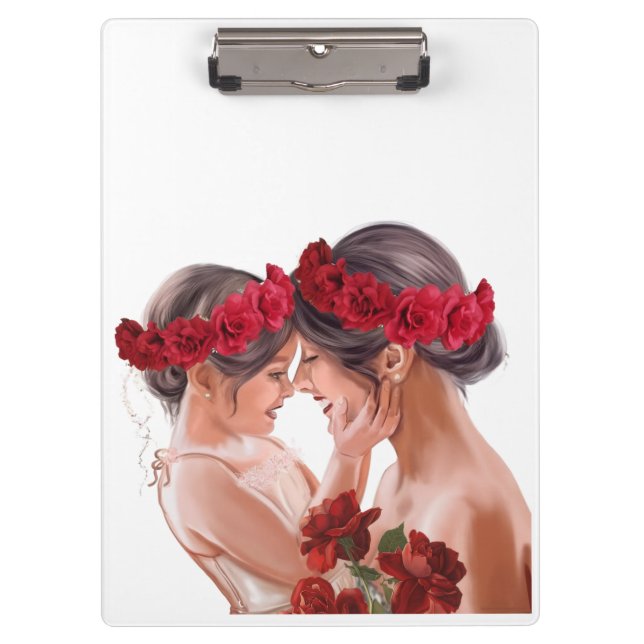 Heartwarming Floral Personalised Gift Clipboard (Front)