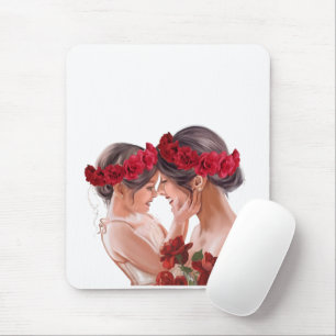Heartwarming Floral Personalised Gift Mouse Mat
