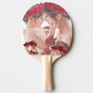 Heartwarming Floral Personalised Gift Ping Pong Paddle