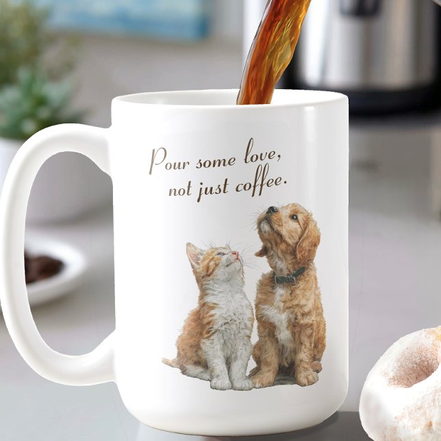 Heartwarming Gaze: Pour Some Love Custom Coffee Mug (Creator Uploaded)