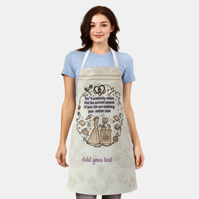 Heartwarming gift for mum apron (Worn)