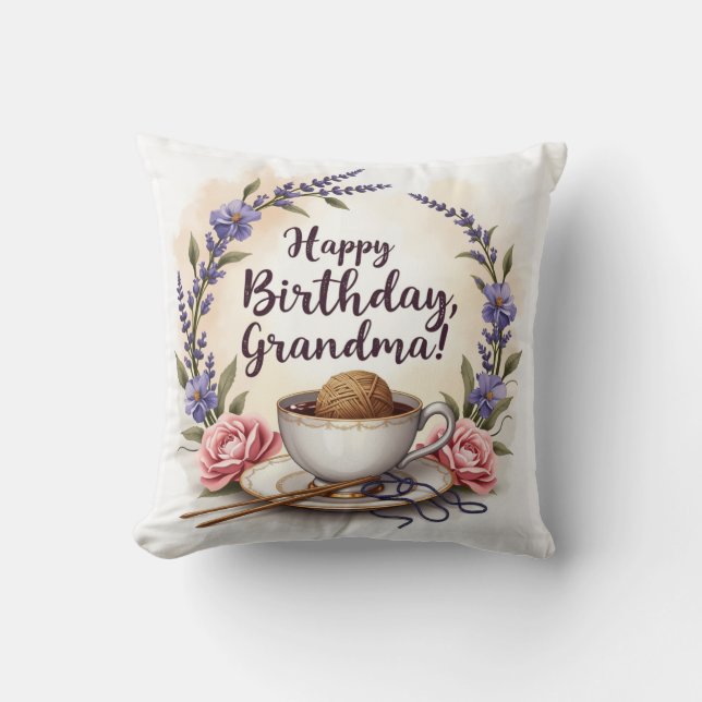 Heartwarming Grandma Gift Cushion (Front)