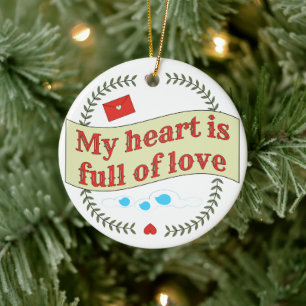 Heartwarming Message Design Ceramic Tree Decoration