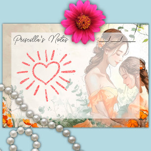 Heartwarming Mother & Daughter 4" x 3" Post-it Notes