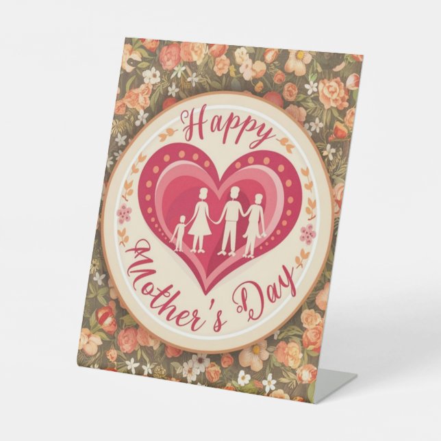 Heartwarming Mother's Day Pedestal Sign (Front)