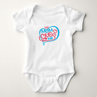 Heartwarming "My Mum Loves Me" Special Bond Design Baby Bodysuit