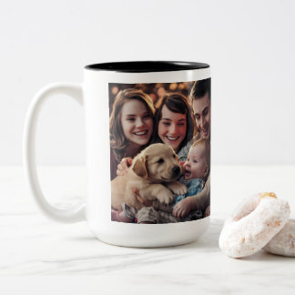 Heartwarming Newborn Golden Retriever Puppy Coffee Two-Tone Coffee Mug