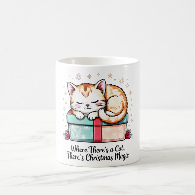 Heartwarming Sleeping Kitten - Cat Lover Gift Coffee Mug (Center)