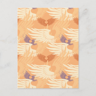 Heartwings Camouflage Blank (peach/beige/lavender) Postcard
