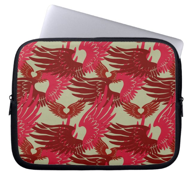 Heartwings Camouflage (red/beige) Laptop Sleeve (Front)