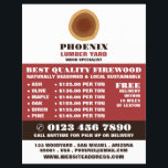 Heartwood Logo, Lumber/Timber/Wood Yard Advert Flyer<br><div class="desc">Heartwood Logo,  Lumber/Timber/Wood Yard Advertising Flyer by The Business Card Store.</div>