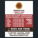 Heartwood Logo, Lumber/Timber/Wood Yard Advert Flyer<br><div class="desc">Heartwood Logo,  Lumber/Timber/Wood Yard Advertising Flyer by The Business Card Store.</div>