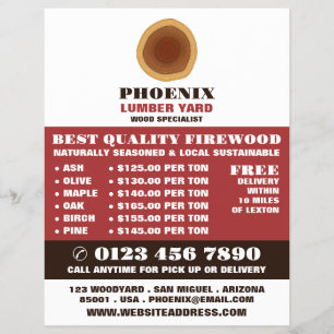 Heartwood Logo, Lumber/Timber/Wood Yard Advert Flyer