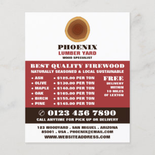 Heartwood Logo, Lumber/Timber/Wood Yard Advert Flyer