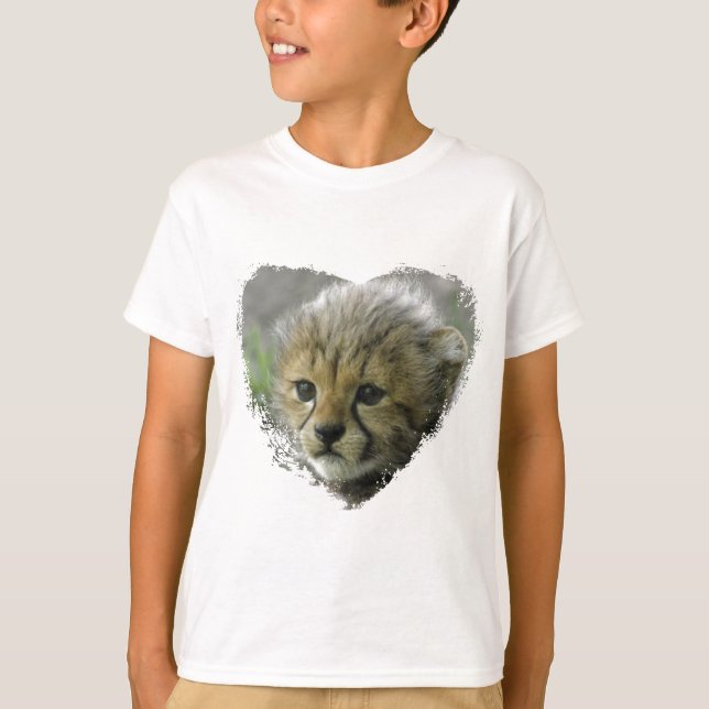 Hearty Cheetah kitten T-Shirt (Front)