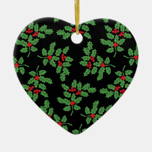 Hearty Christmas Greeting! Ceramic Tree Decoration (Front)