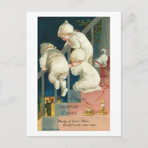 Hearty Christmas Wishes Kid's Peeking Card