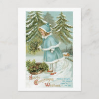 Hearty Christmas Wishes Vintage Retro