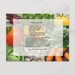 Hearty Garden Soup Recipe Postcard