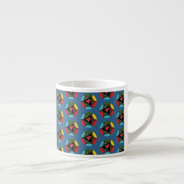 Hearty Portuguese Christmas baunle pattern Espresso Cup (Right)