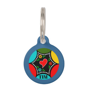 Hearty Portuguese Christmas baunle pattern Pet Tag
