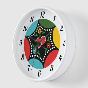 Hearty Portuguese Christmas Party and Gifts Clock