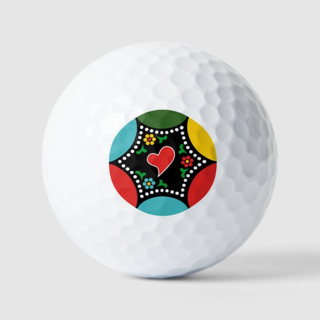 Hearty Portuguese Christmas Party and Gifts Golf Balls (Front)