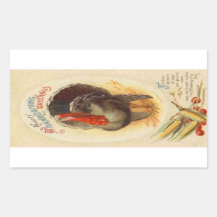 Hearty Thanksgiving Greetings Vintage Sticker