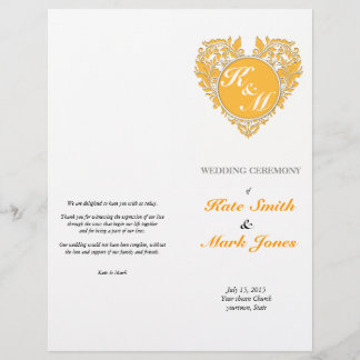 HeartyParty Yellow And White Damask Heart