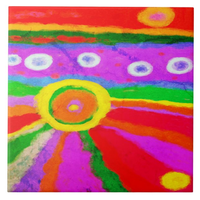 Heat Abstract Digital Painting Tile (Front)