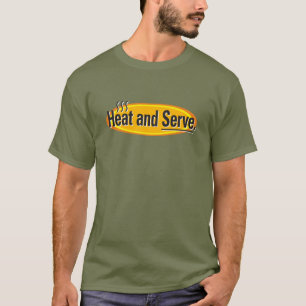 Heat and Serve Black Text Gfx T-Shirt