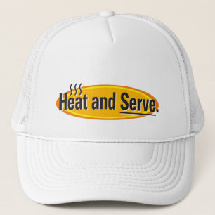 Heat and Serve Black Text Gfx Trucker Hat