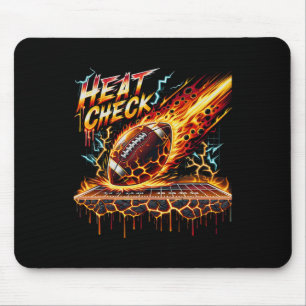 Heat Check Flaming Footll Drip Graphic For Men Boy Mouse Mat