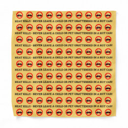 Heat Kills Safety Reminder Bandanna Face Covering