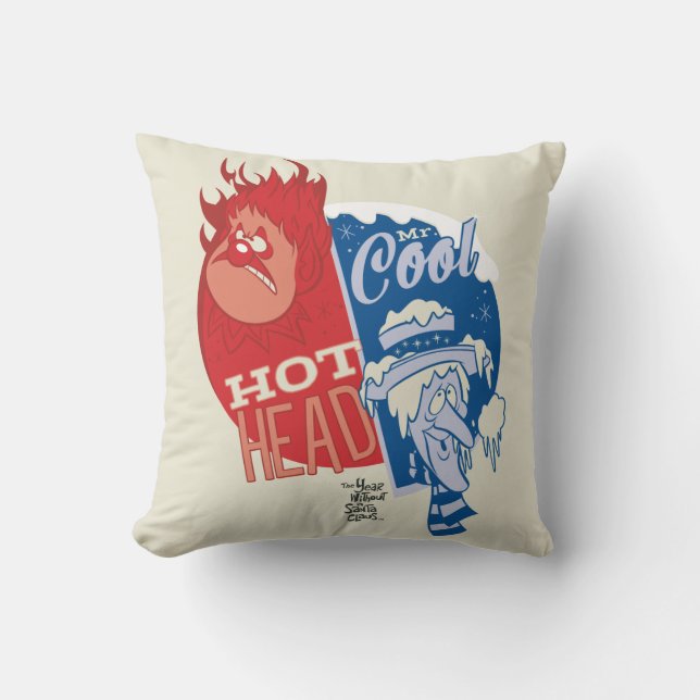 Heat Miser Hot Head & Snow Miser Mr. Cool Cushion (Front)