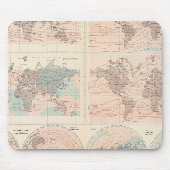 Heat over globe mouse mat (Front)