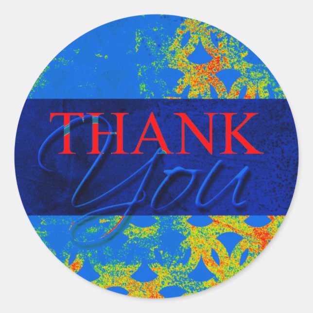 Heat Seeking Thank You Envelope Label Seal Sticker (Front)