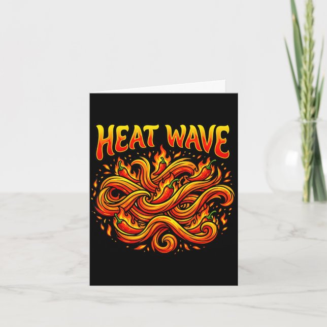 Heat wave spicy chilli flame flow graphic  card (Front)