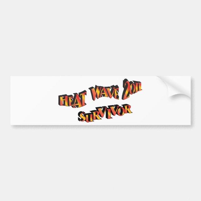 Heat Wave Survivor 2011 Bag Bumper Sticker (Front)