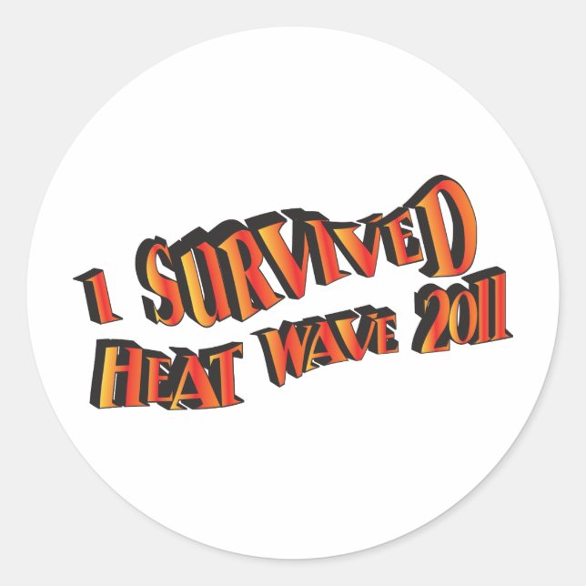 Heat Wave Survivor 2011 Bag Classic Round Sticker (Front)