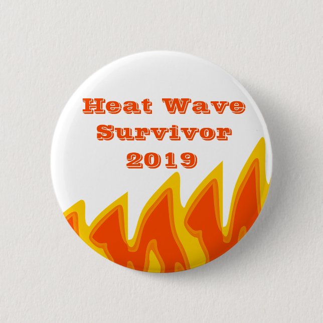 Heat Wave Survivor 2019 6 Cm Round Badge (Front)