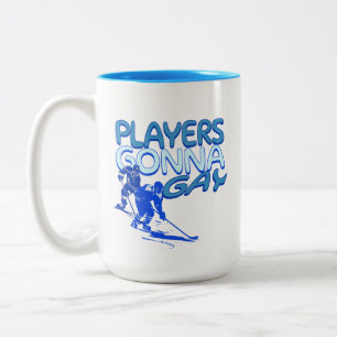 Heated Gay Hockey Rivalry Funny LGBT Pride Gift Two-Tone Coffee Mug