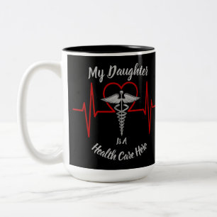 Heath Care Hero Daughter Two-Tone Coffee Mug